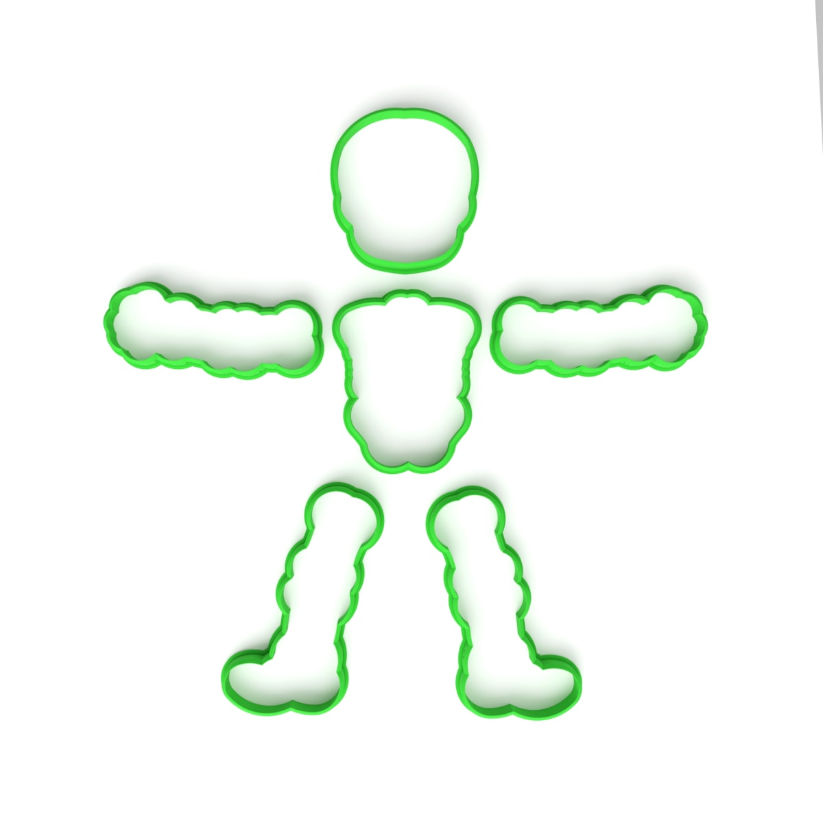 Set Cortadores Esqueleto 25 cm. 6 Piezas3