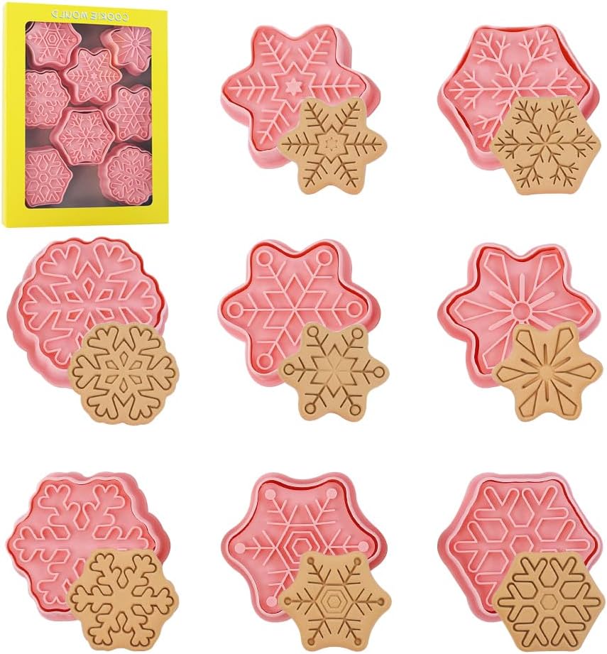 Set Cortador Marcador Copos de Nieve 8 Diseños 0