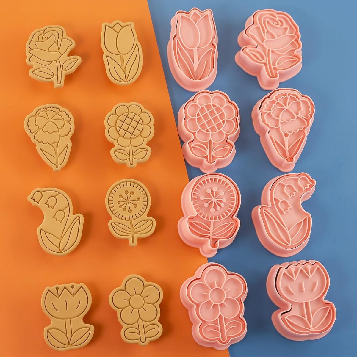 Set Cortador Marcador Flores N°2 - 8 Diseños2