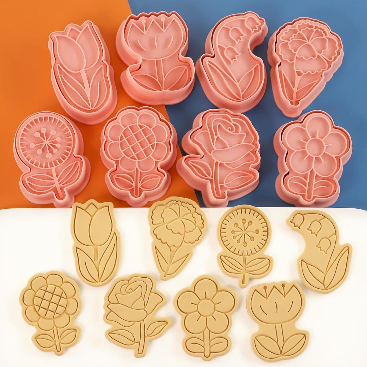 Set Cortador Marcador Flores N°2 - 8 Diseños3