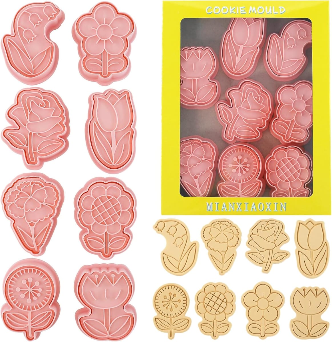Set Cortador Marcador Flores N°2 - 8 Diseños 0