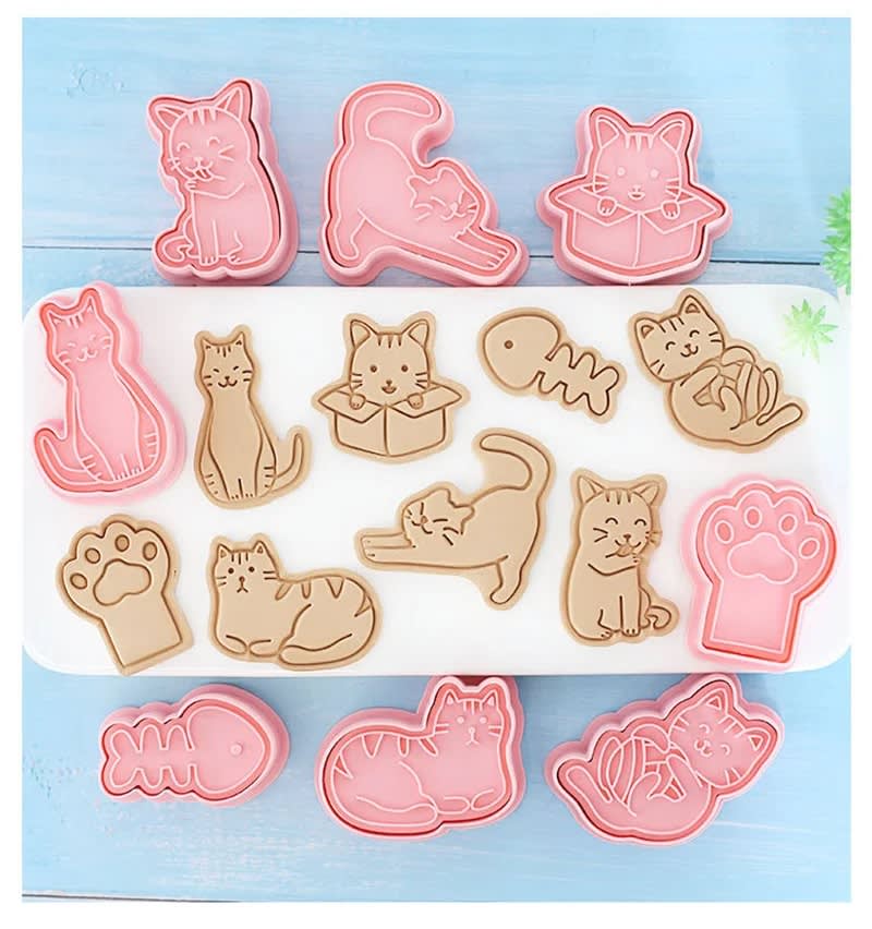 Set Cortador Marcador Gatos N°1 - 8 Diseños3