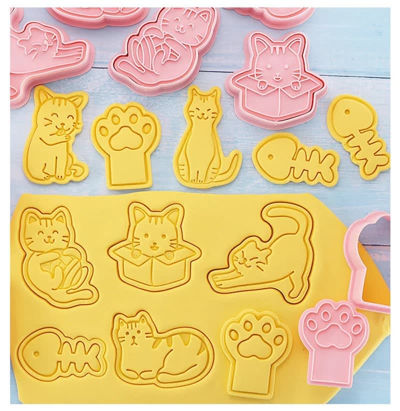 Set Cortador Marcador Gatos N°1 - 8 Diseños4