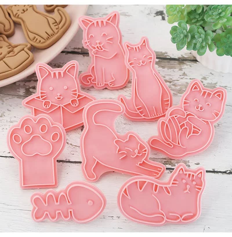 Set Cortador Marcador Gatos N°1 - 8 Diseños5