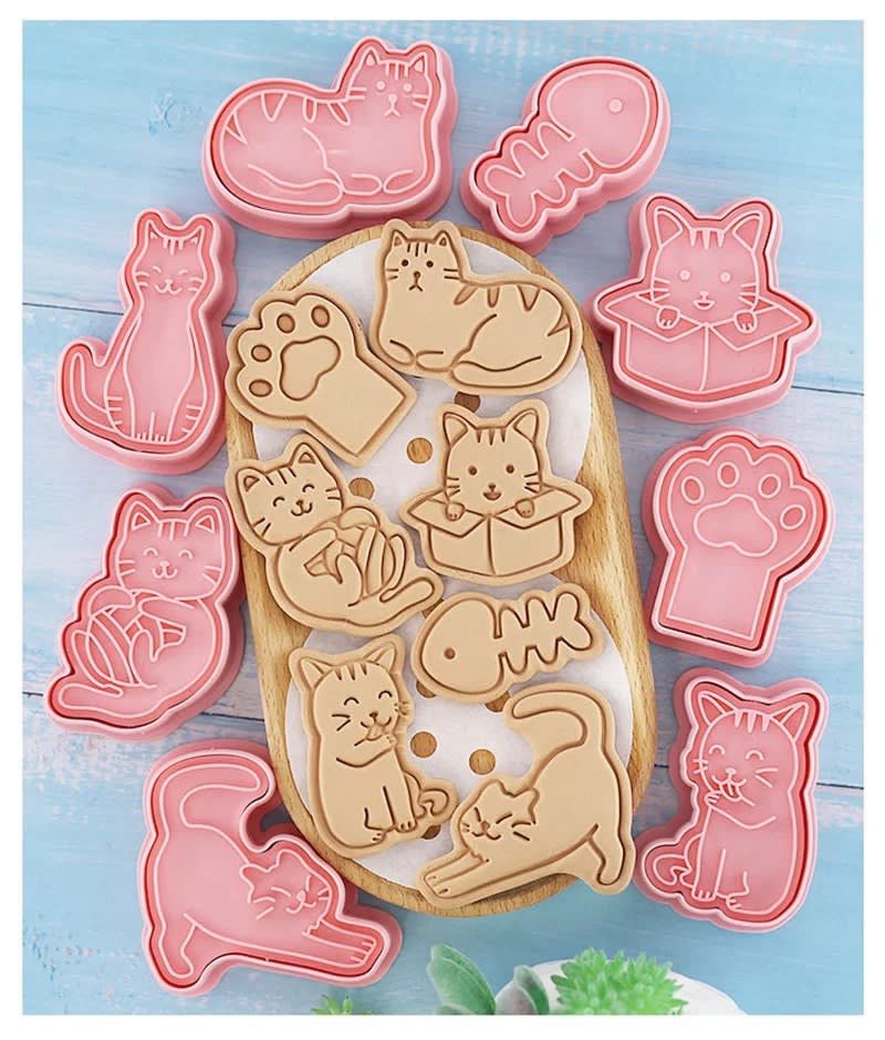Set Cortador Marcador Gatos N°1 - 8 Diseños6