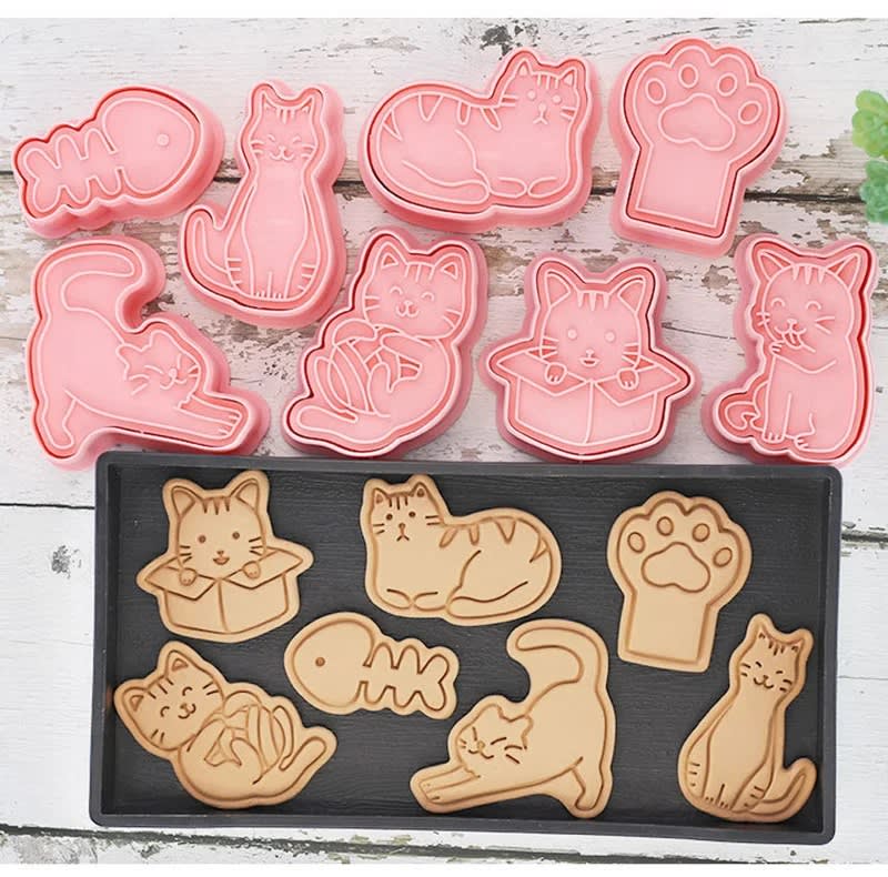 Set Cortador Marcador Gatos N°1 - 8 Diseños7