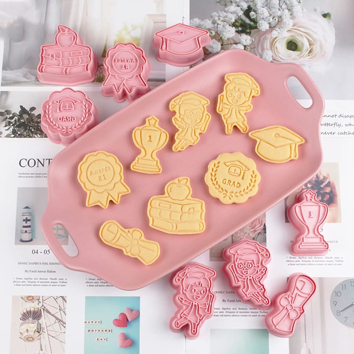 Set Cortador Marcador Graduación 8 Diseños2