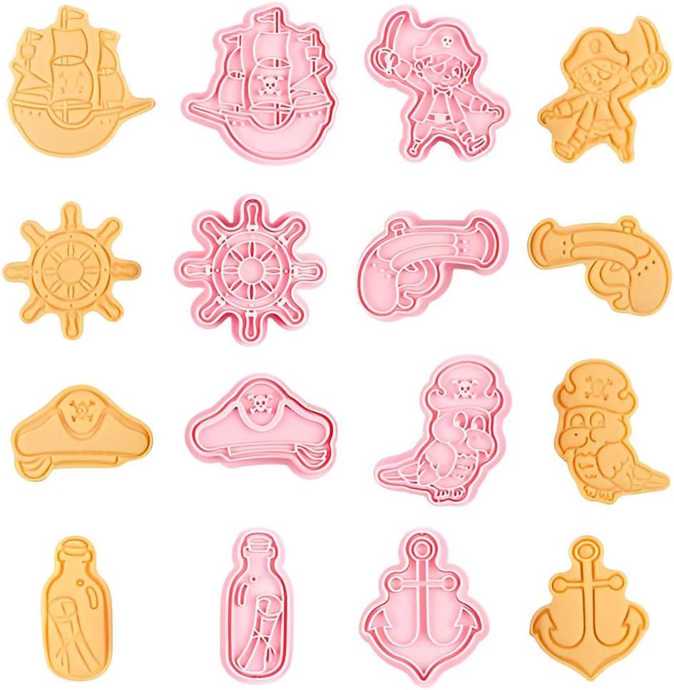 Set Cortador Marcador Piratas 8 Diseños 0