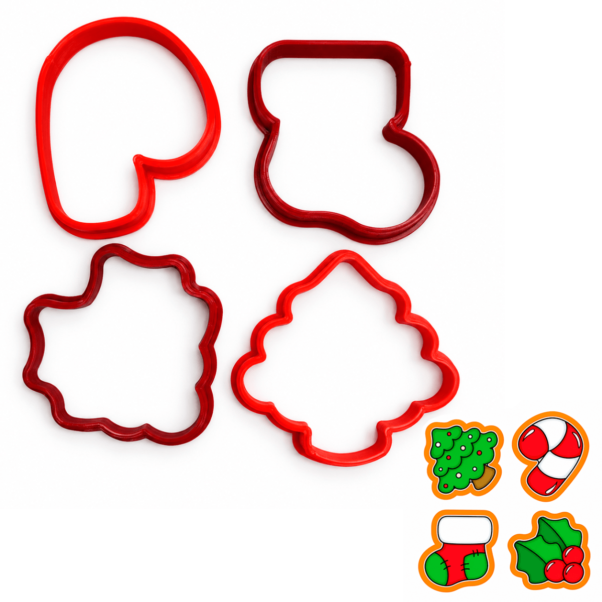 Set Cortador Navidad Mediano N°1 Plástico 0