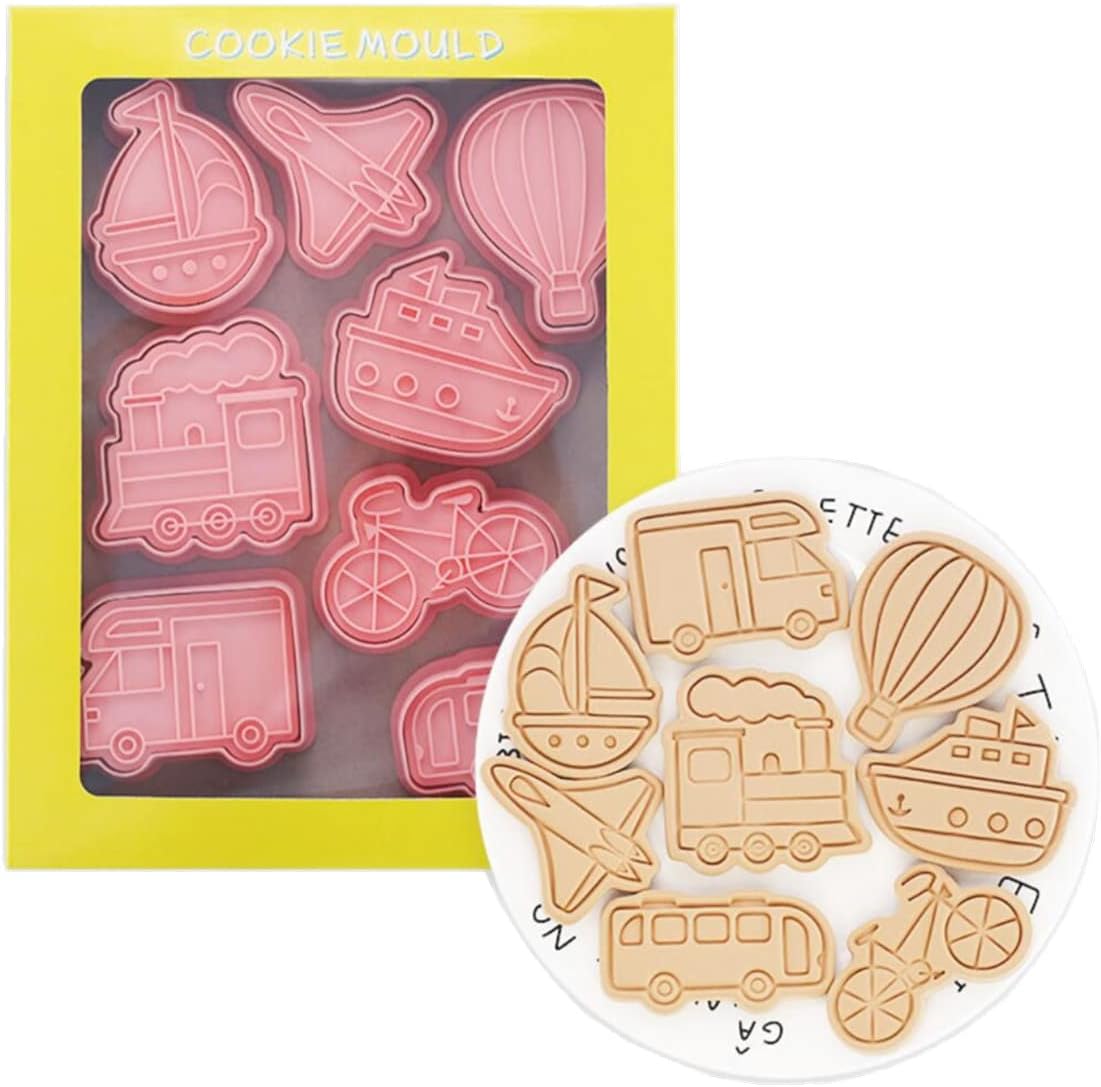 Set Cortador Marcador Transportes N°2 - 8 Diseños2