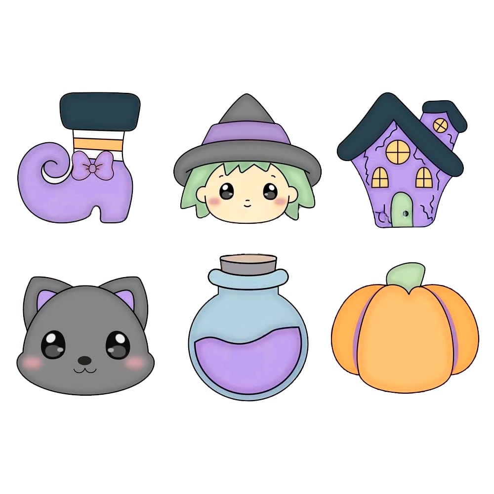 Set Cortadores Halloween Grande 6 piezas Plástico2