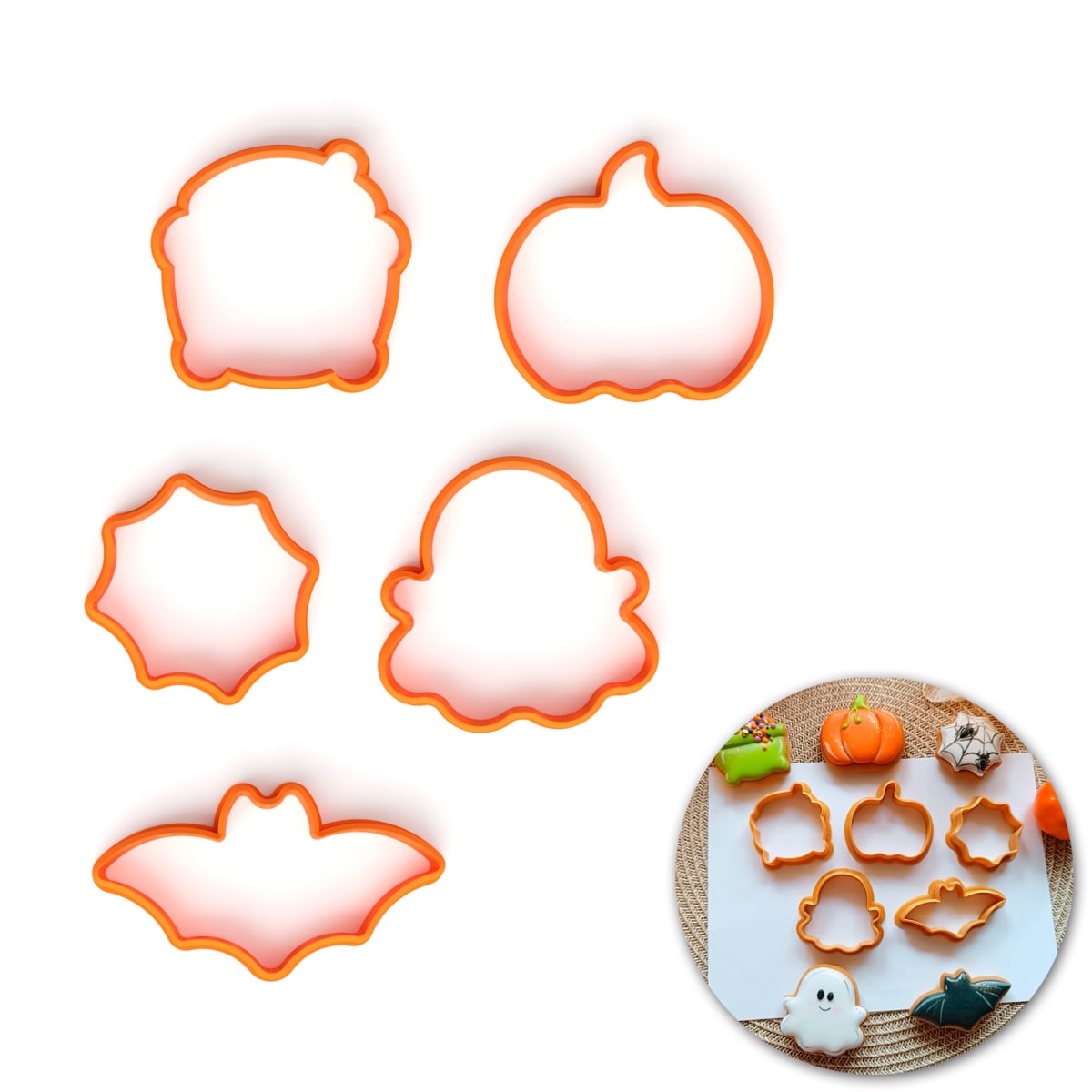 Set Cortadores Halloween Mediano 5 Piezas Plástico 0