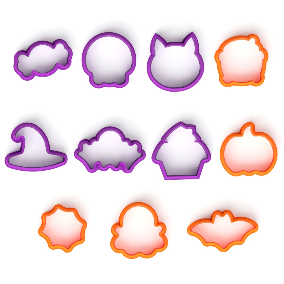 Set Cortadores Mini Halloween 11 Piezas Plástico2