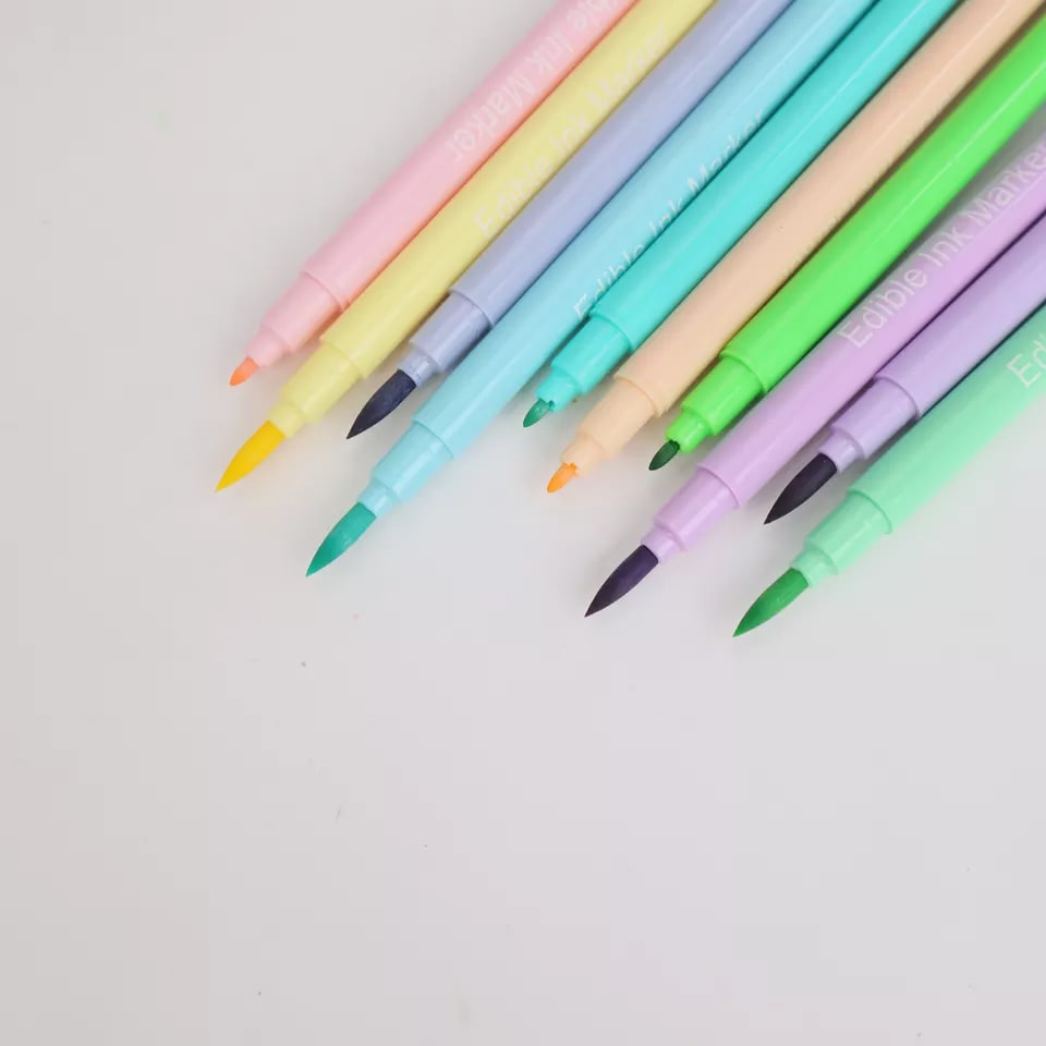 Set 10 Marcadores Doble Punta Fina/Pincel Colores Pastel6