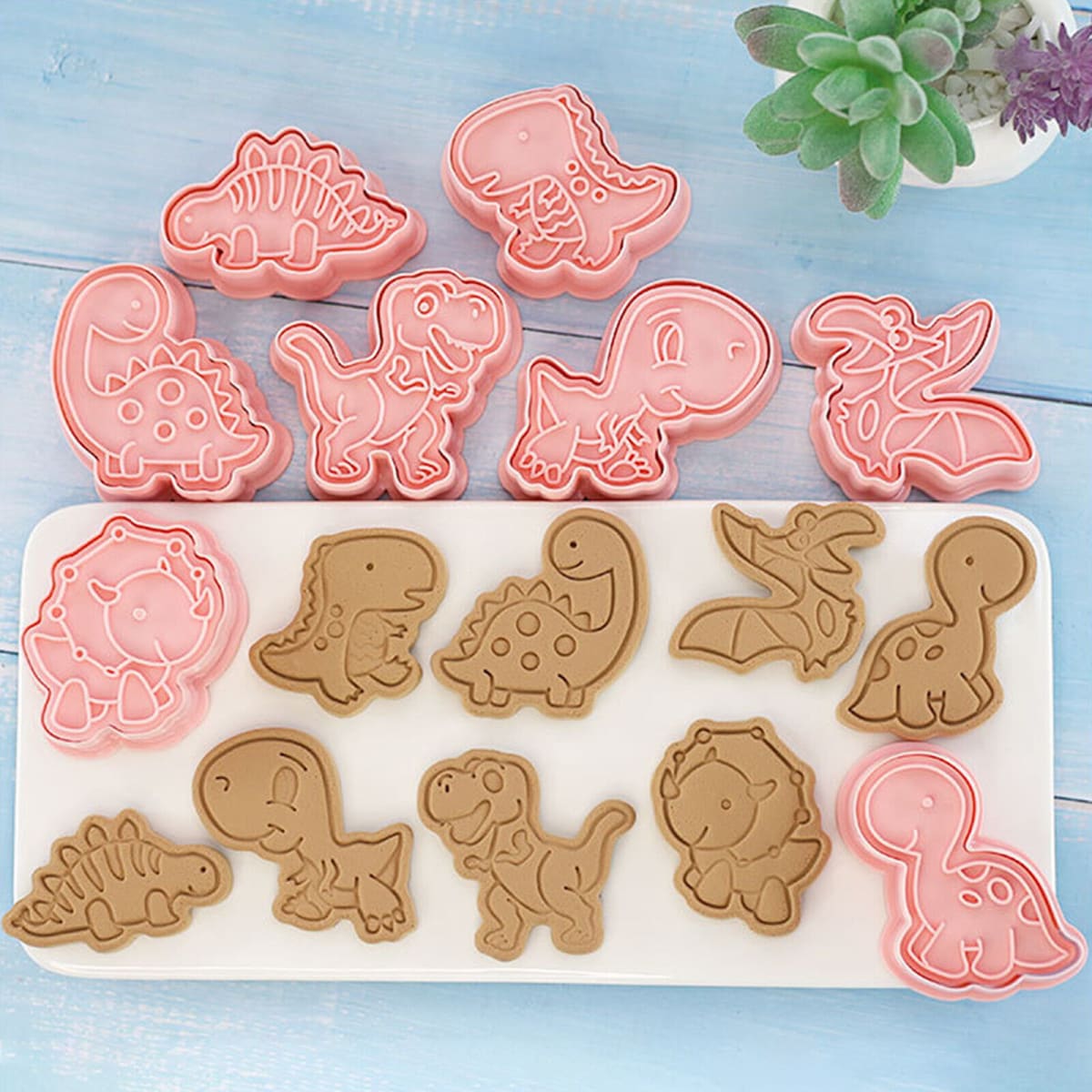 Set Cortador Marcador Dinosaurios N°2 - 8 Diseños4