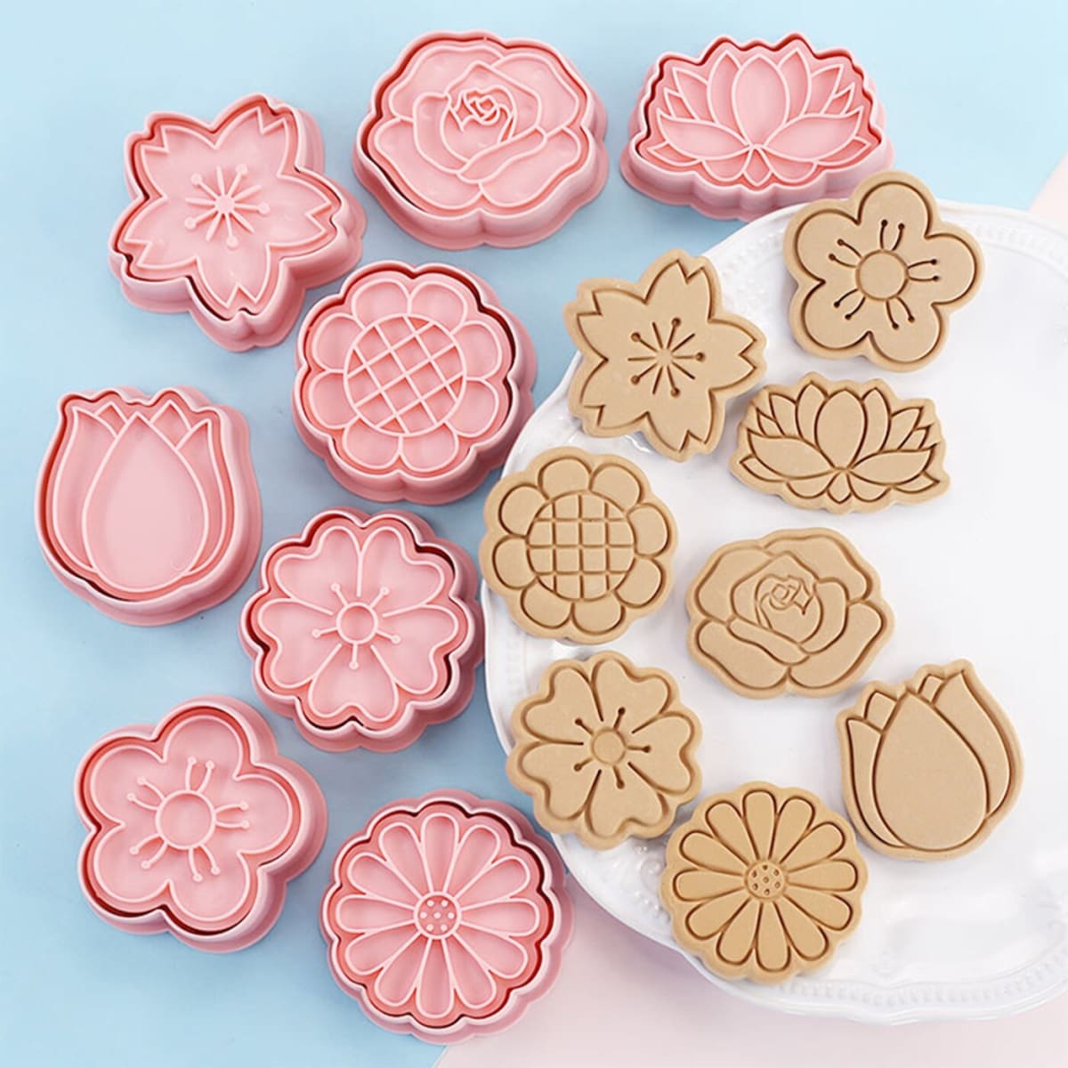 Set Cortador Marcador Flores N°1 - 8 Diseños4