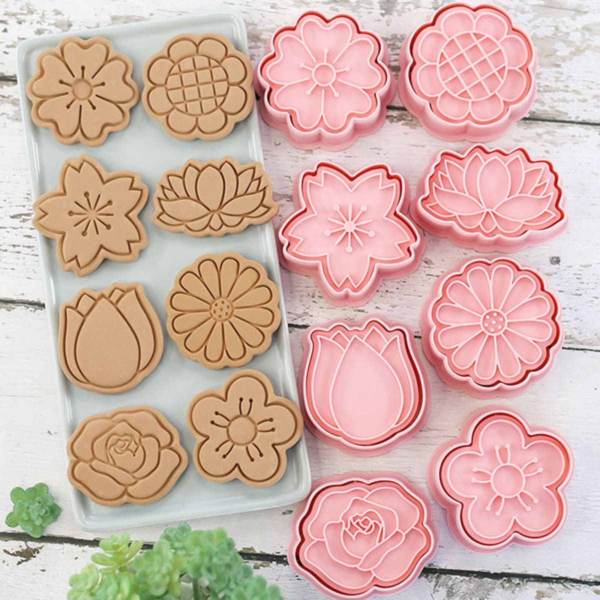 Set Cortador Marcador Flores N°1 - 8 Diseños5