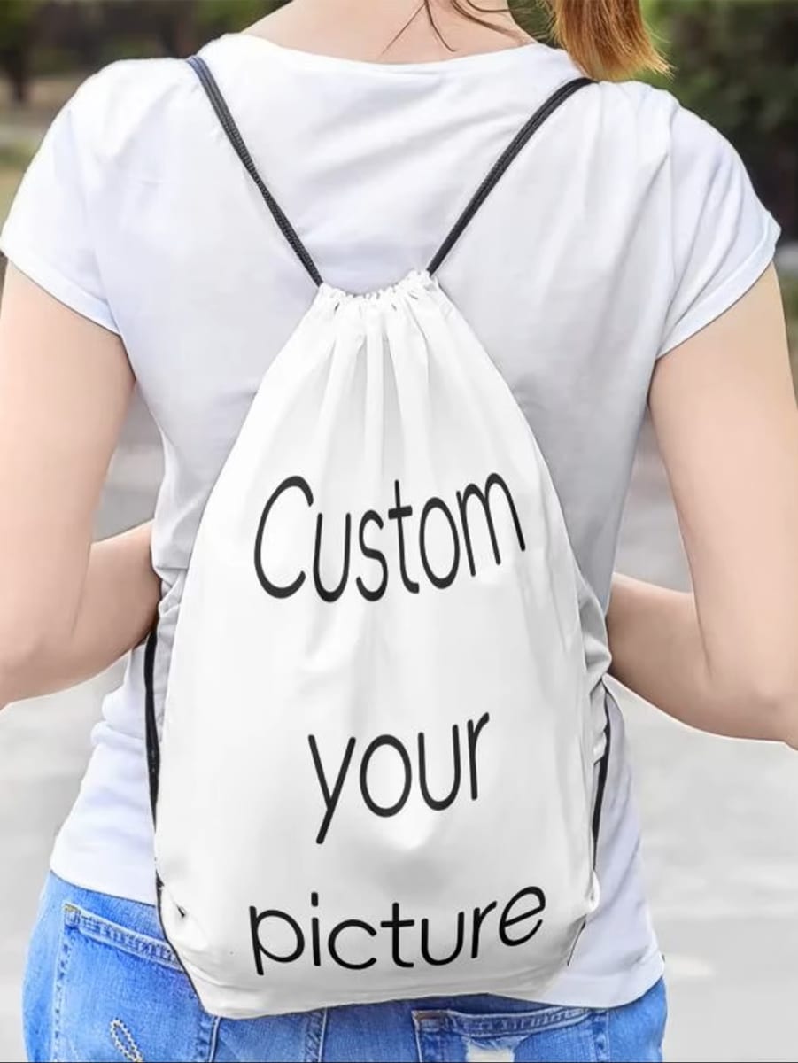 Morral Mochila Bolsa Tela Sublimar 32x42 cm. Blanco2