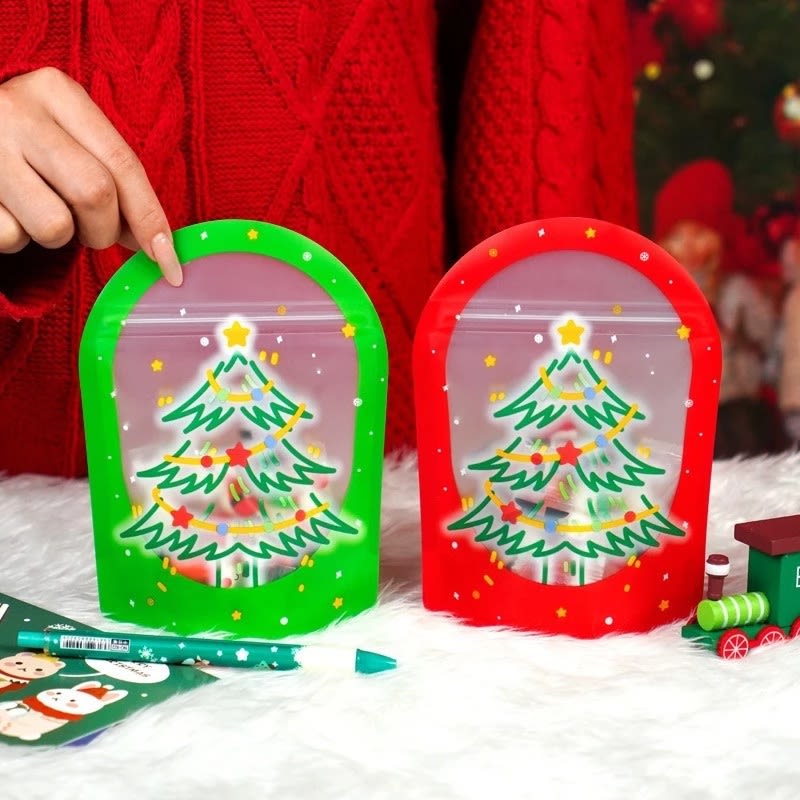 Bolsa Doypack Pino Rojo con Fuelle y Cierre 16,5x12 cm. 5 Unidades5