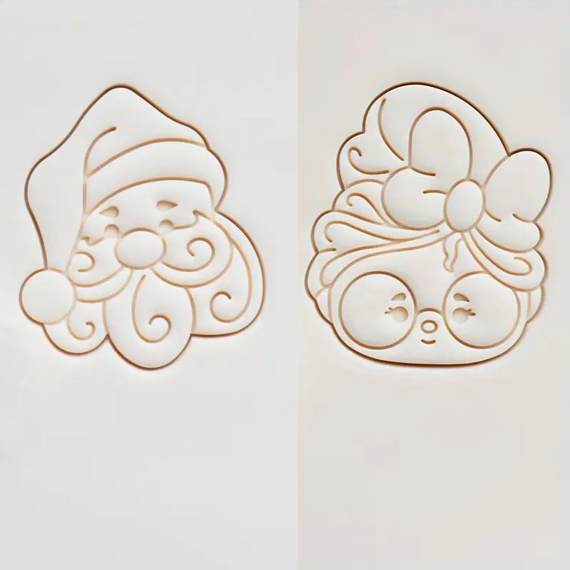 Set Cortador Marcador Sr. Y Sra. Santa N°24