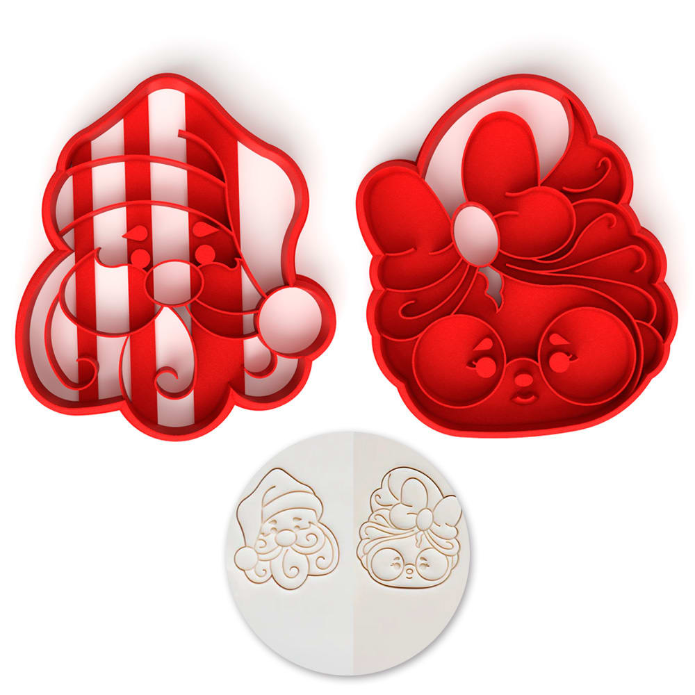 Set Cortador Marcador Sr. Y Sra. Santa N°2 0