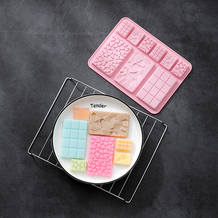 Molde Chocolate Tabletas Surtidas Silicona3