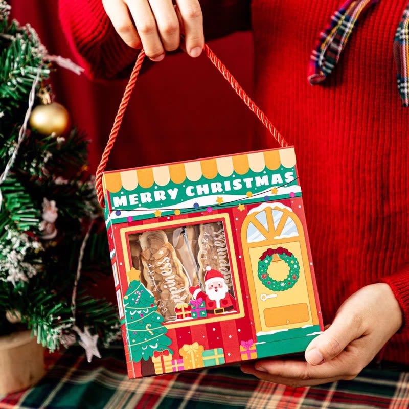 Set Cajas Tienda Navidad con Cuerda 16,5x15,5x6 cm. - 4 Unidades2