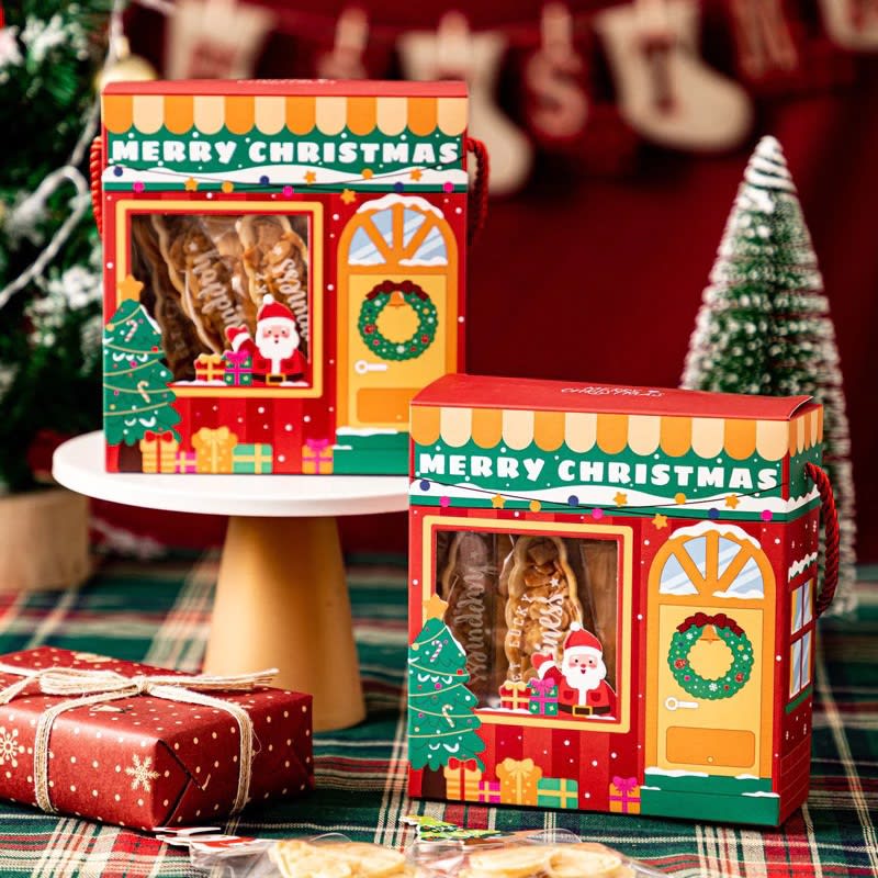 Set Cajas Tienda Navidad con Cuerda 16,5x15,5x6 cm. - 4 Unidades3