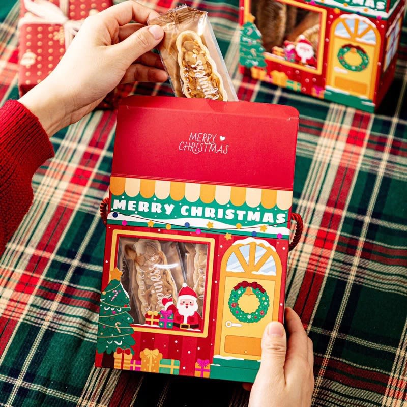 Set Cajas Tienda Navidad con Cuerda 16,5x15,5x6 cm. - 4 Unidades4