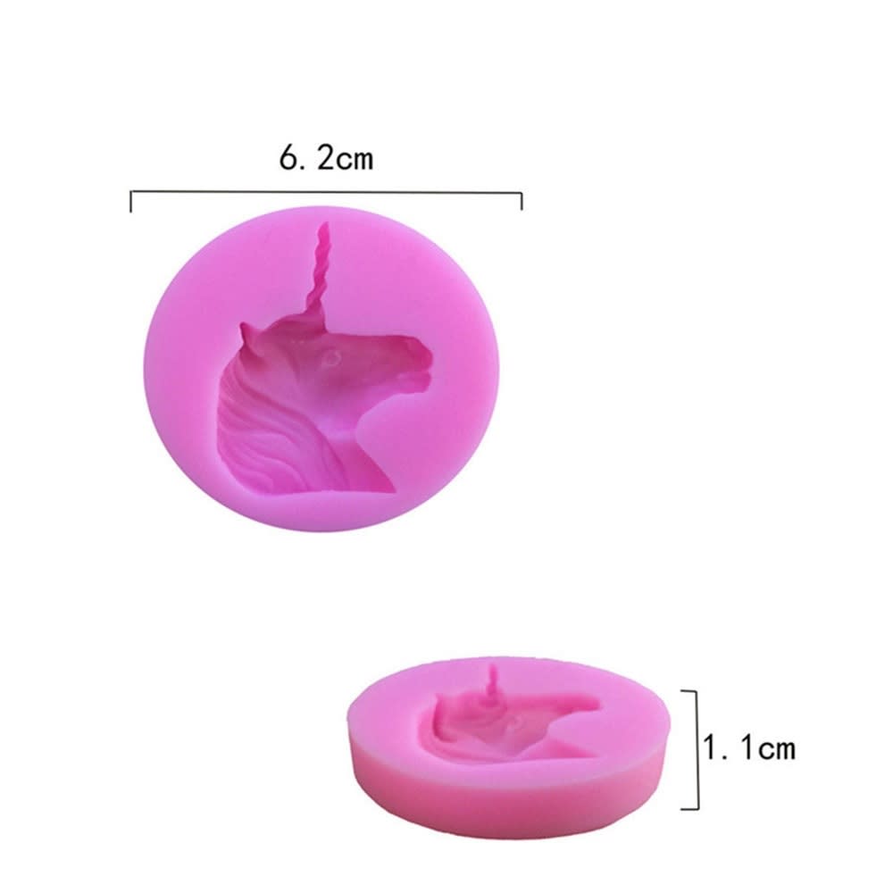 Molde Fondant Cabeza Unicornio Silicona3