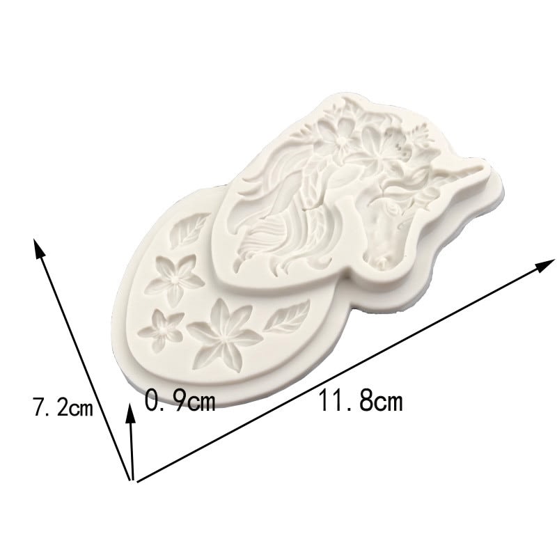 Molde Fondant Unicornio Silicona2