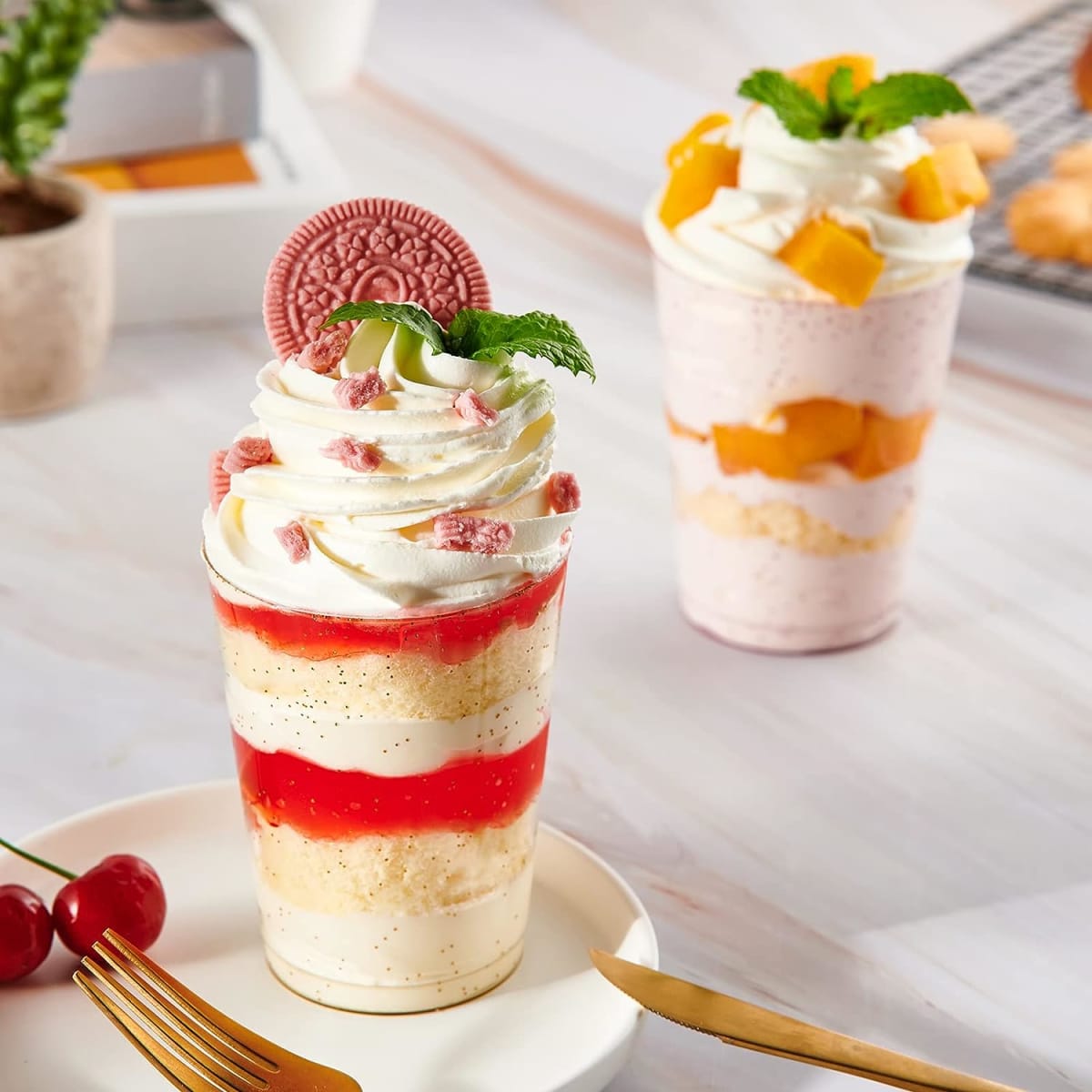 Vaso Acrílico Redondo 8,5 x 6,7 cm. 20 Unidades2