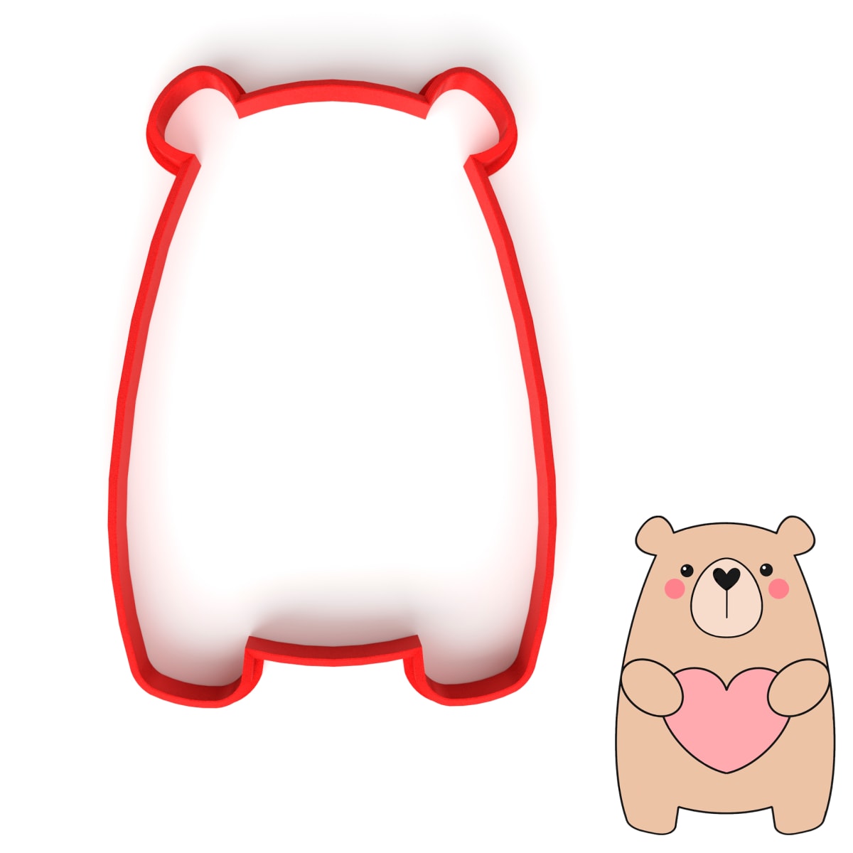 Cortador Oso Galletón N°7 Plástico 0