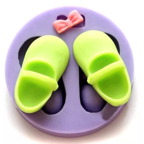 Molde Fondant Zapatito Bebé Silicona 13