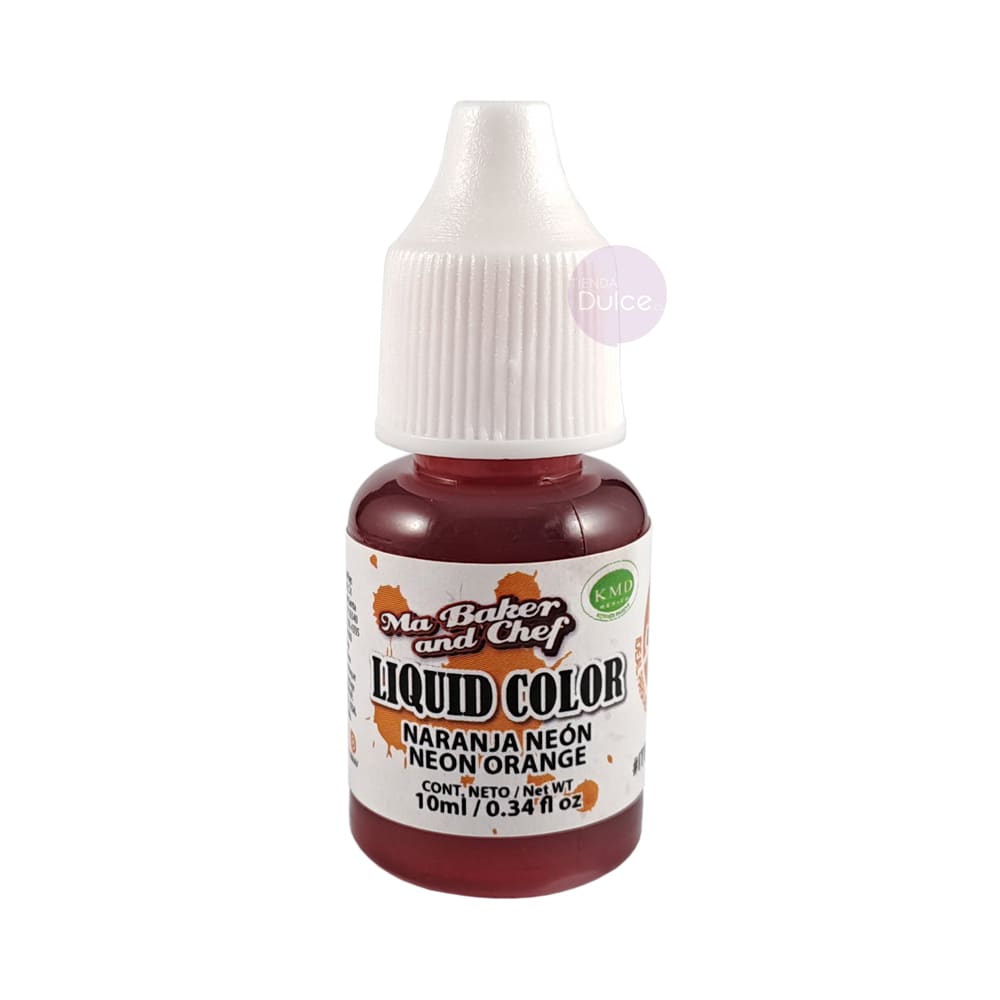 Colorante Liquid Color Naranja Neón Ma Baker and Chef 10 ml. 10 ml.