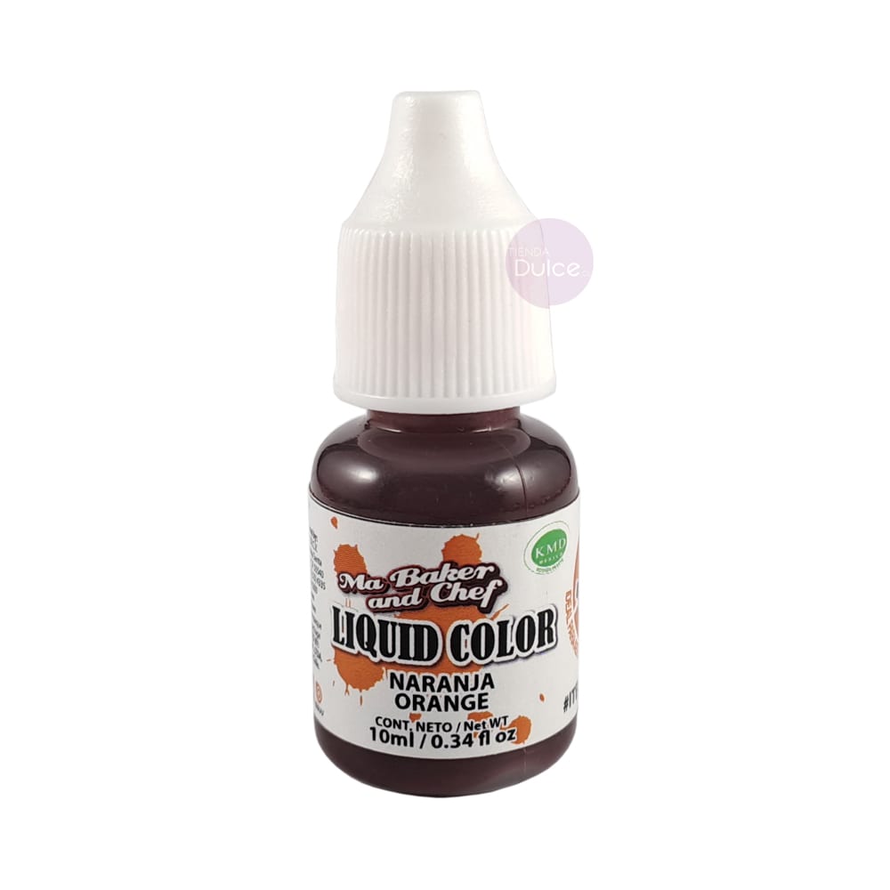 Colorante Liquid Color Naranja Ma Baker and Chef 10 ml. 10 ml.