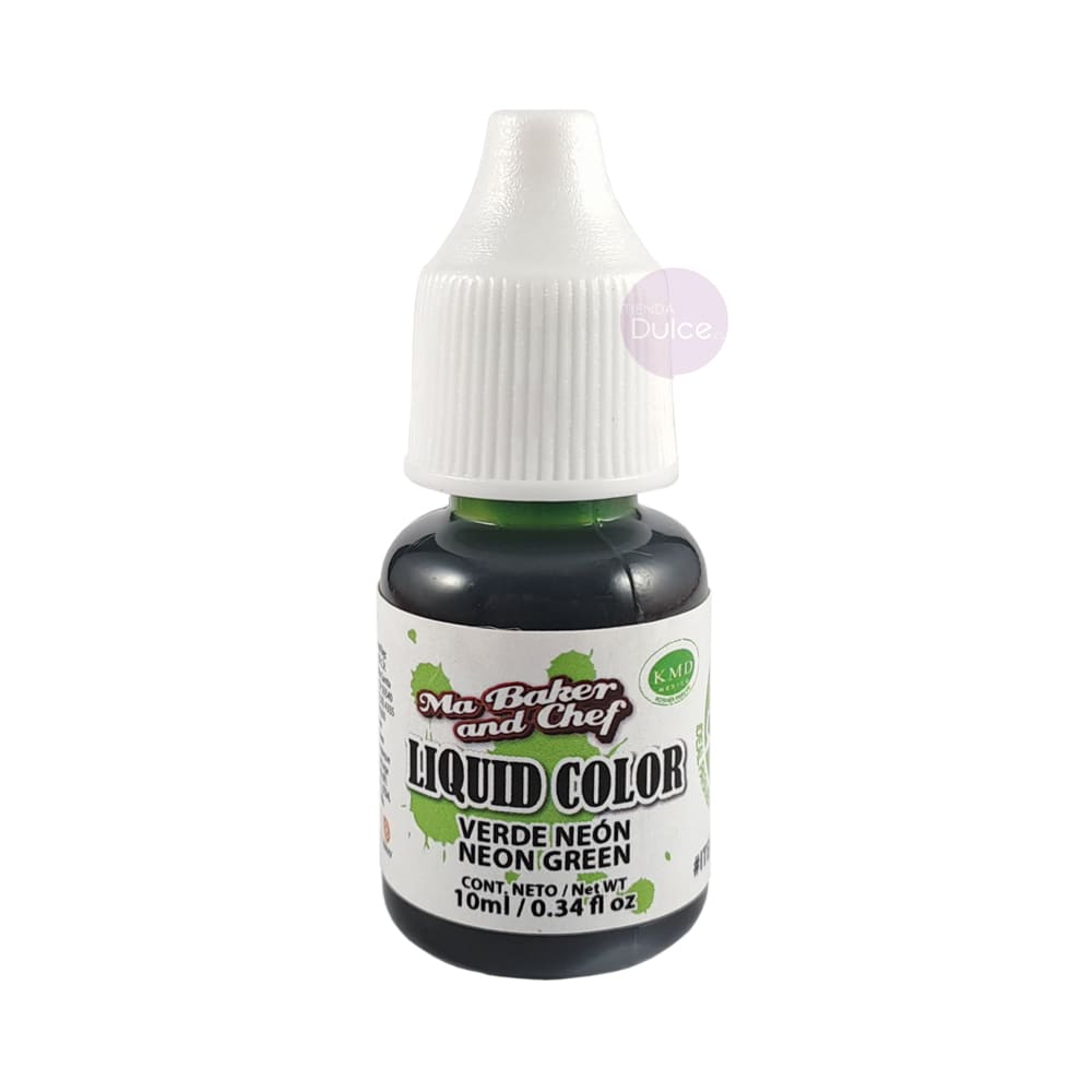 Colorante Liquid Color Verde Neón Ma Baker and Chef 10 ml. 10 ml.