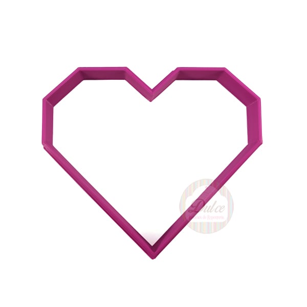 Cortador Plástico Corazón Geométrico Plástico