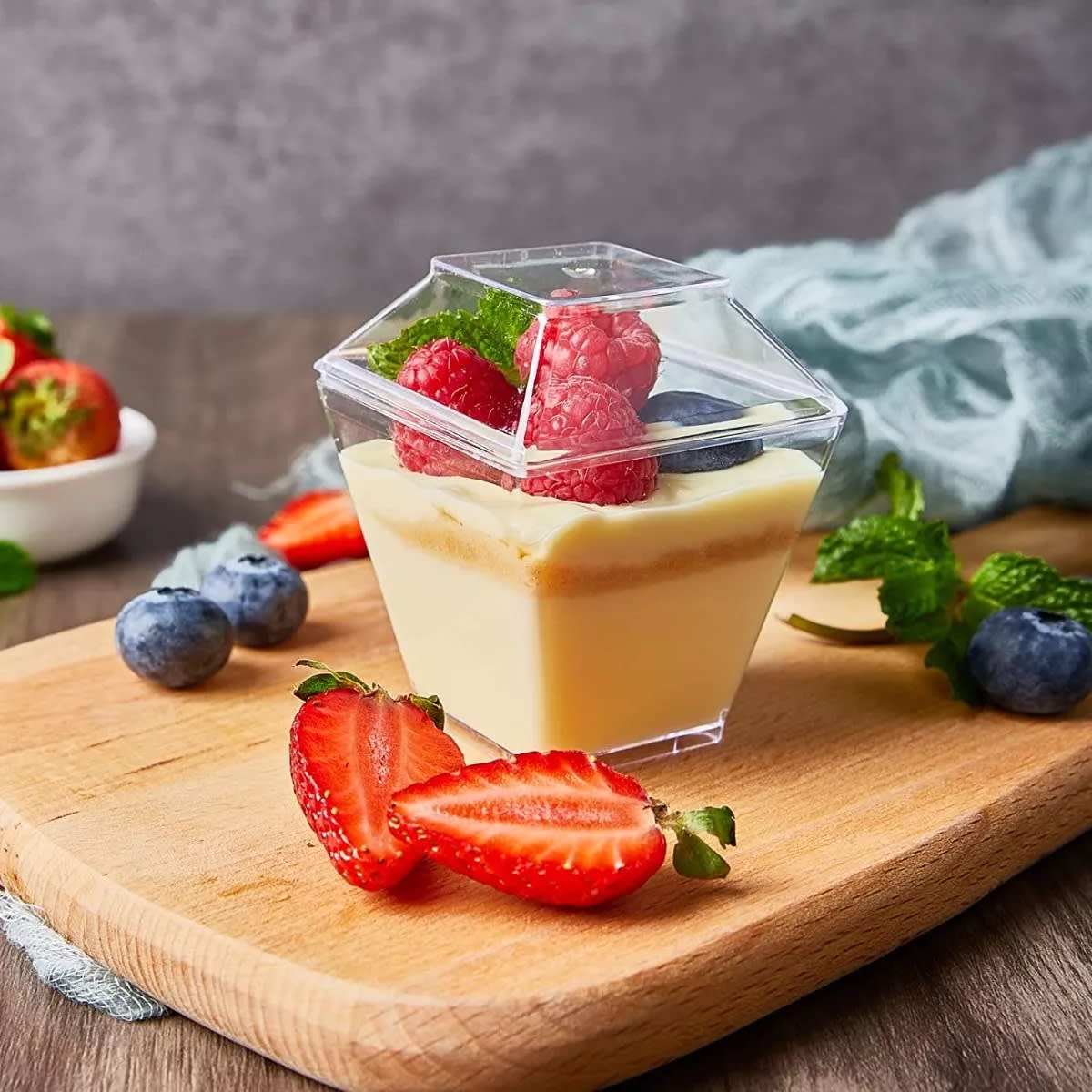 Acrílico Transparente Vasos De Plastico Para Postre Vaso Acrílico