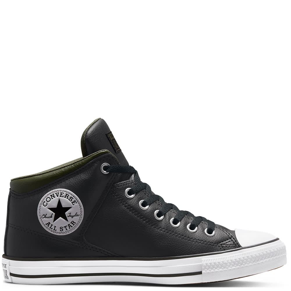 Converse Hombre Caña Med Lona Negra / Blanca | Maldito.cl