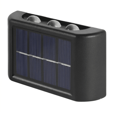 Aplique Solar muro doble 3+3w 3000k exterior1