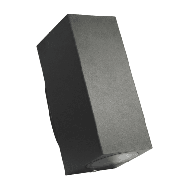 Aplique De pared cuadrado 2xGu-10 negro IP65 (no incluye ampolleta)1