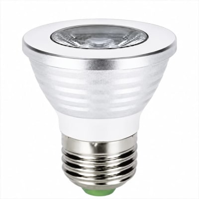 Ampolleta Led 3w Gu-10 con rosca E-27 rgb1