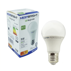 Ampolleta Led 9w A60 3000k E-27 Megabright