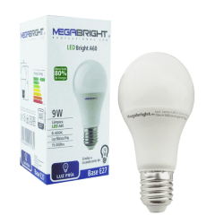 Ampolleta Led 9w A60 6400k E-27 Megabright