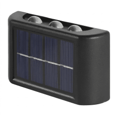 Aplique Solar muro doble 3+3w 3000k exterior