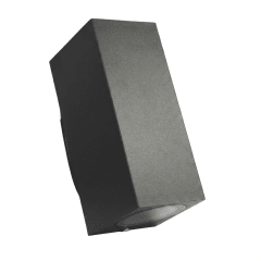 Aplique De pared cuadrado 2xGu-10 negro IP65 (no incluye ampolleta)