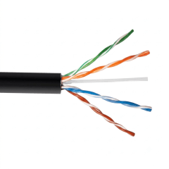 Cable UTP cat. 5E s/ mensajero uso exterior negro (por metro)