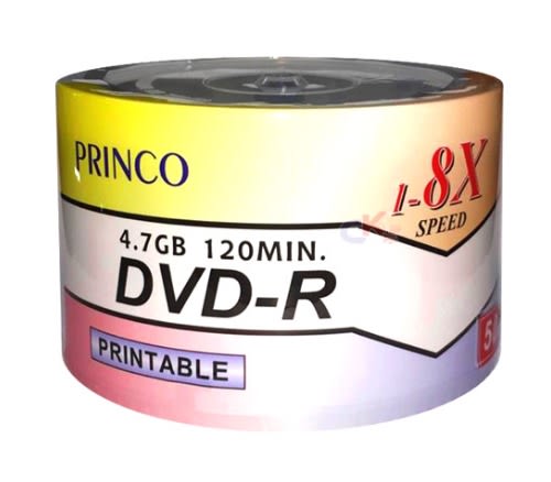 CONO X 50 DISCOS DVD-R DE 4.7GB 8X PRINCO PRINTABLE (A16-B2-210-E-AX-A1 ...