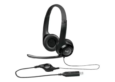 AURICULAR CON MICRÓFONO LOGITECH H390 USB NEGRO (981-000014) (NT8)5